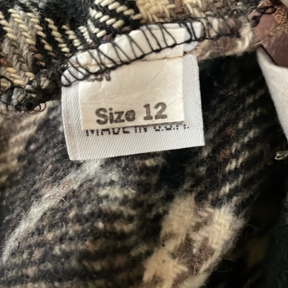 Vintage J&H Fashions Taupe Beige Full Length Trench Coat Wool Plaid Flannel - Picture 9 of 12